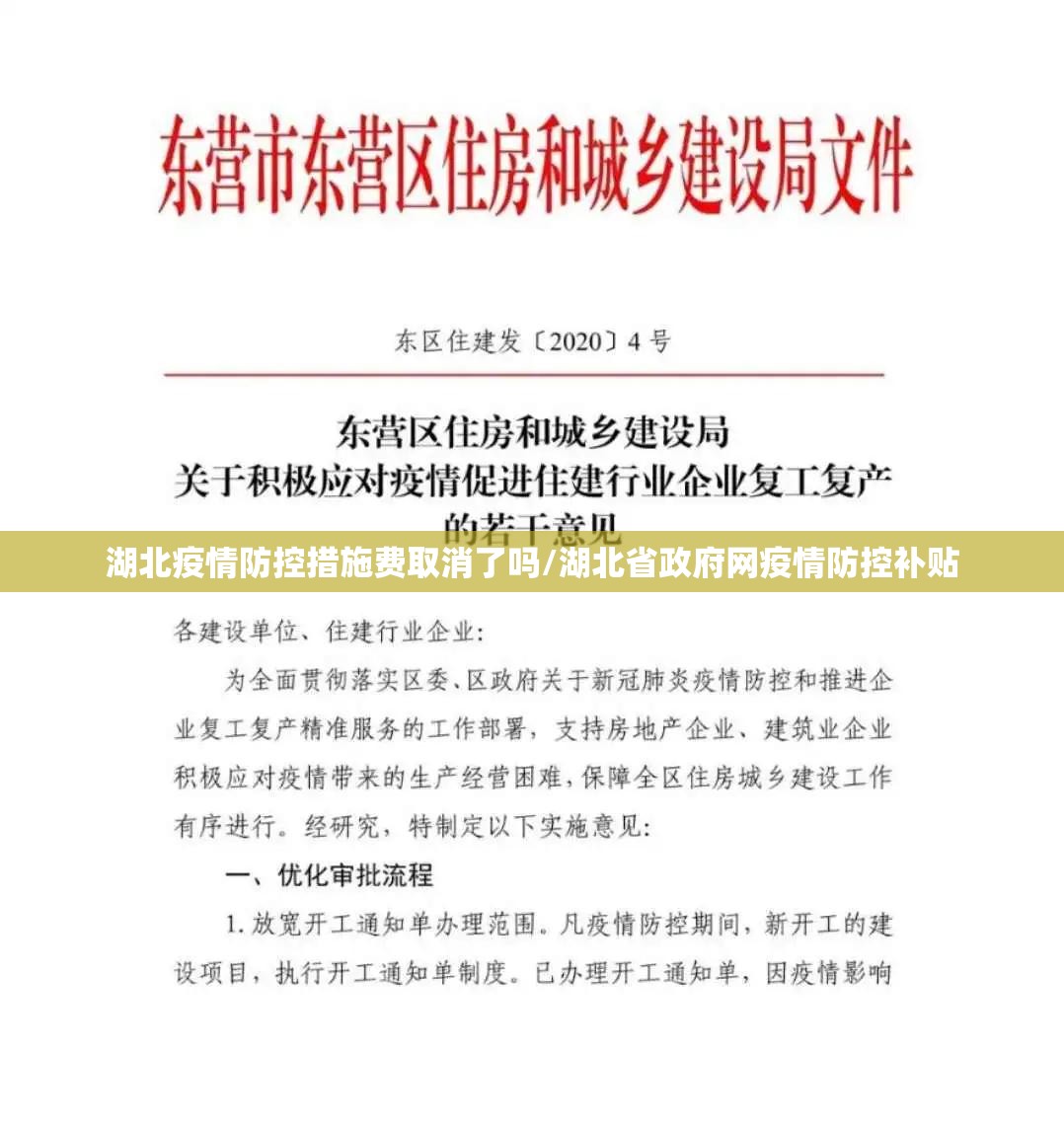 湖北疫情防控措施费取消了吗/湖北省政府网疫情防控补贴