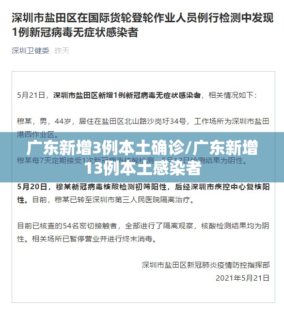 广东新增3例本土确诊/广东新增13例本土感染者
