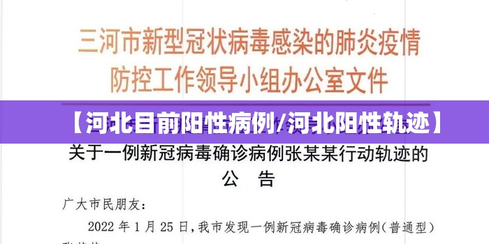 【河北目前阳性病例/河北阳性轨迹】