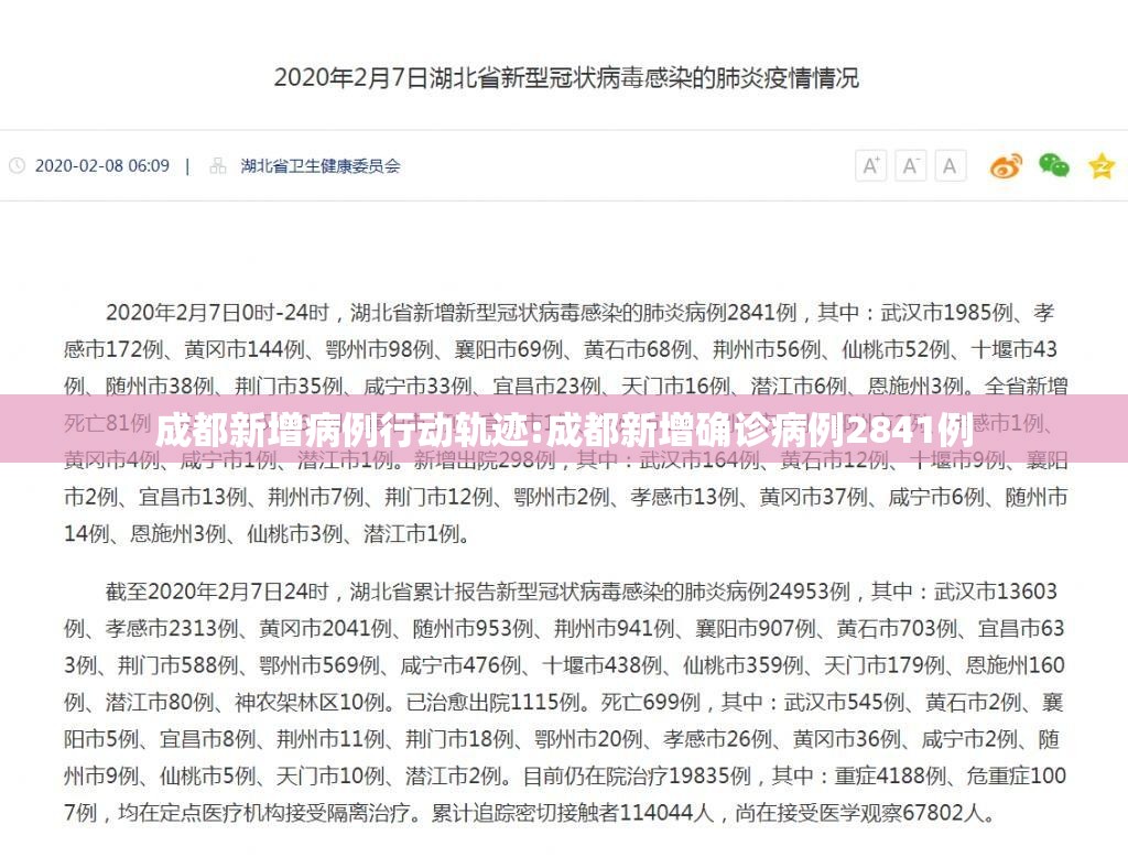 成都新增病例行动轨迹:成都新增确诊病例2841例