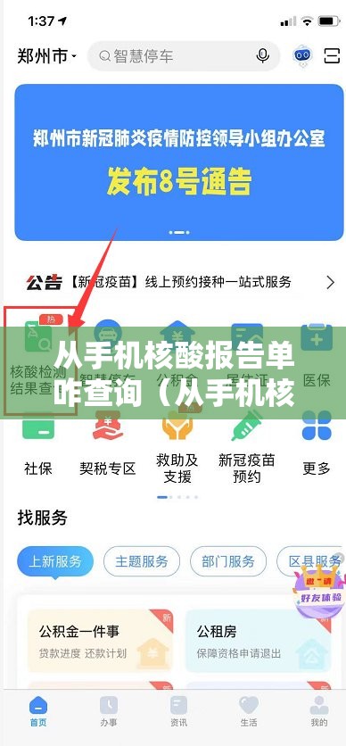 从手机核酸报告单咋查询（从手机核酸报告单咋查询记录）