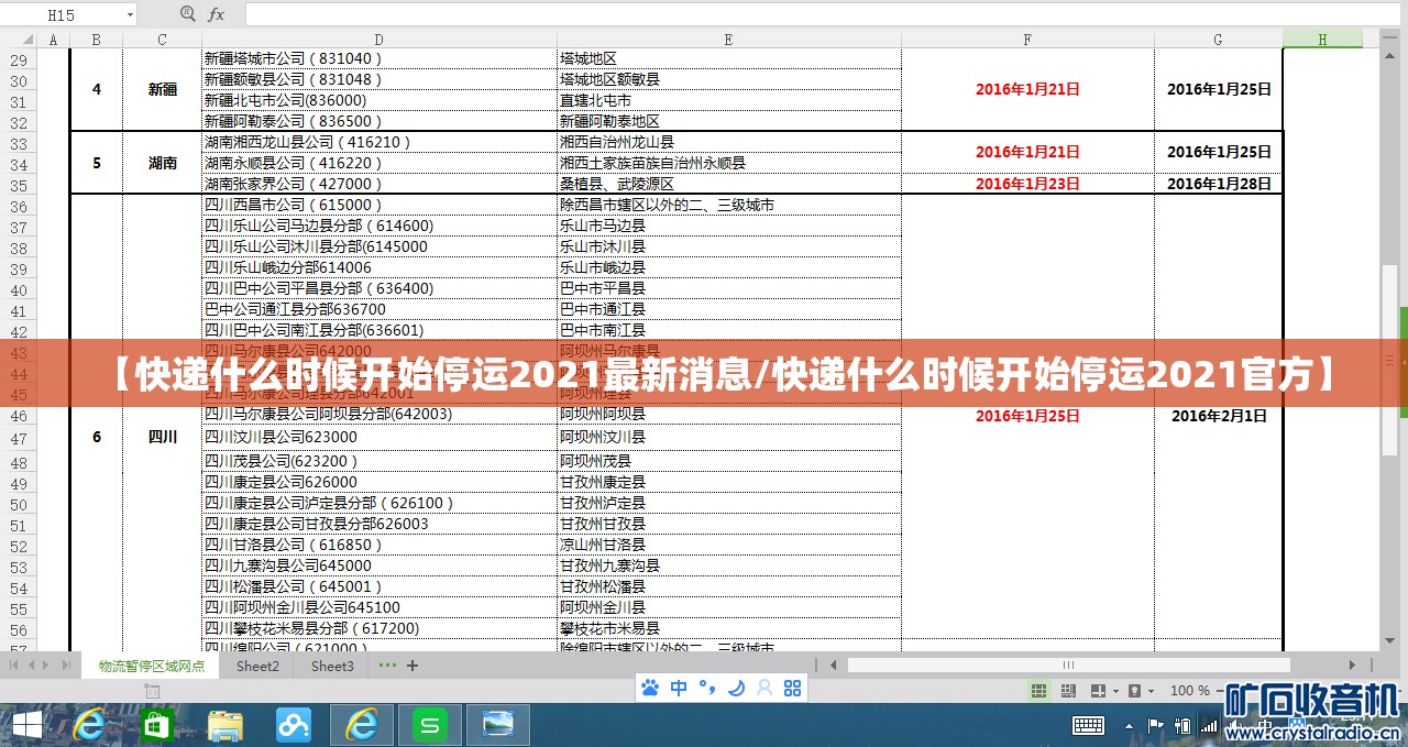 【快递什么时候开始停运2021最新消息/快递什么时候开始停运2021官方】