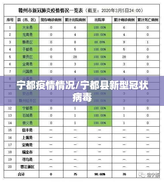 宁都疫情情况/宁都县新型冠状病毒