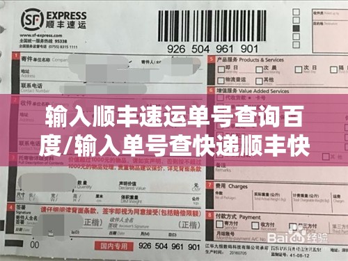 输入顺丰速运单号查询百度/输入单号查快递顺丰快递查询