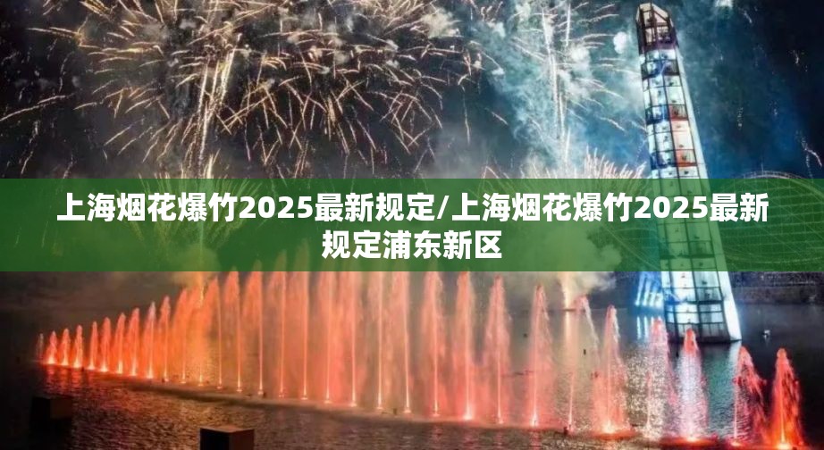 上海烟花爆竹2025最新规定/上海烟花爆竹2025最新规定浦东新区