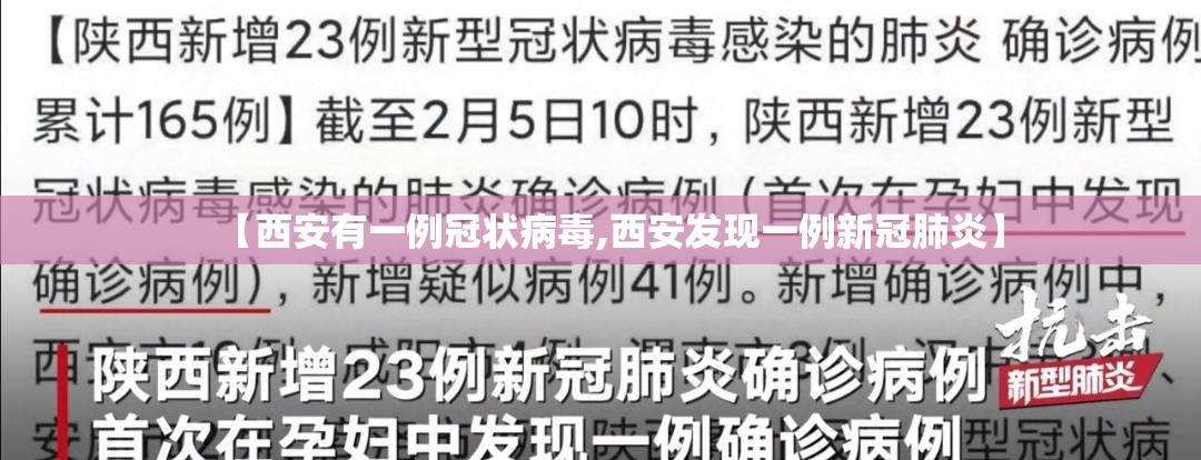 【西安有一例冠状病毒,西安发现一例新冠肺炎】