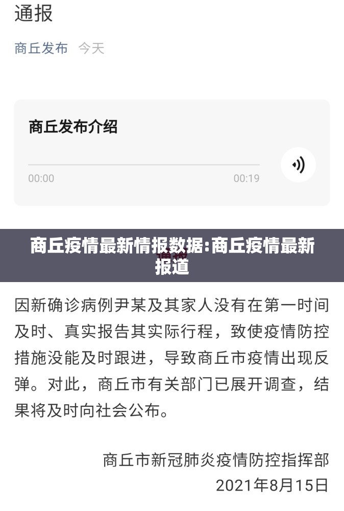 商丘疫情最新情报数据:商丘疫情最新报道