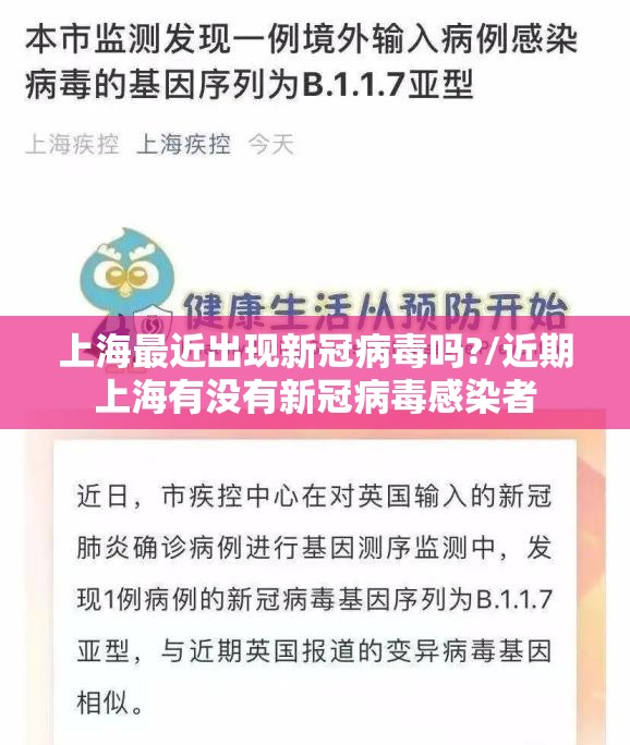 上海最近出现新冠病毒吗?/近期上海有没有新冠病毒感染者