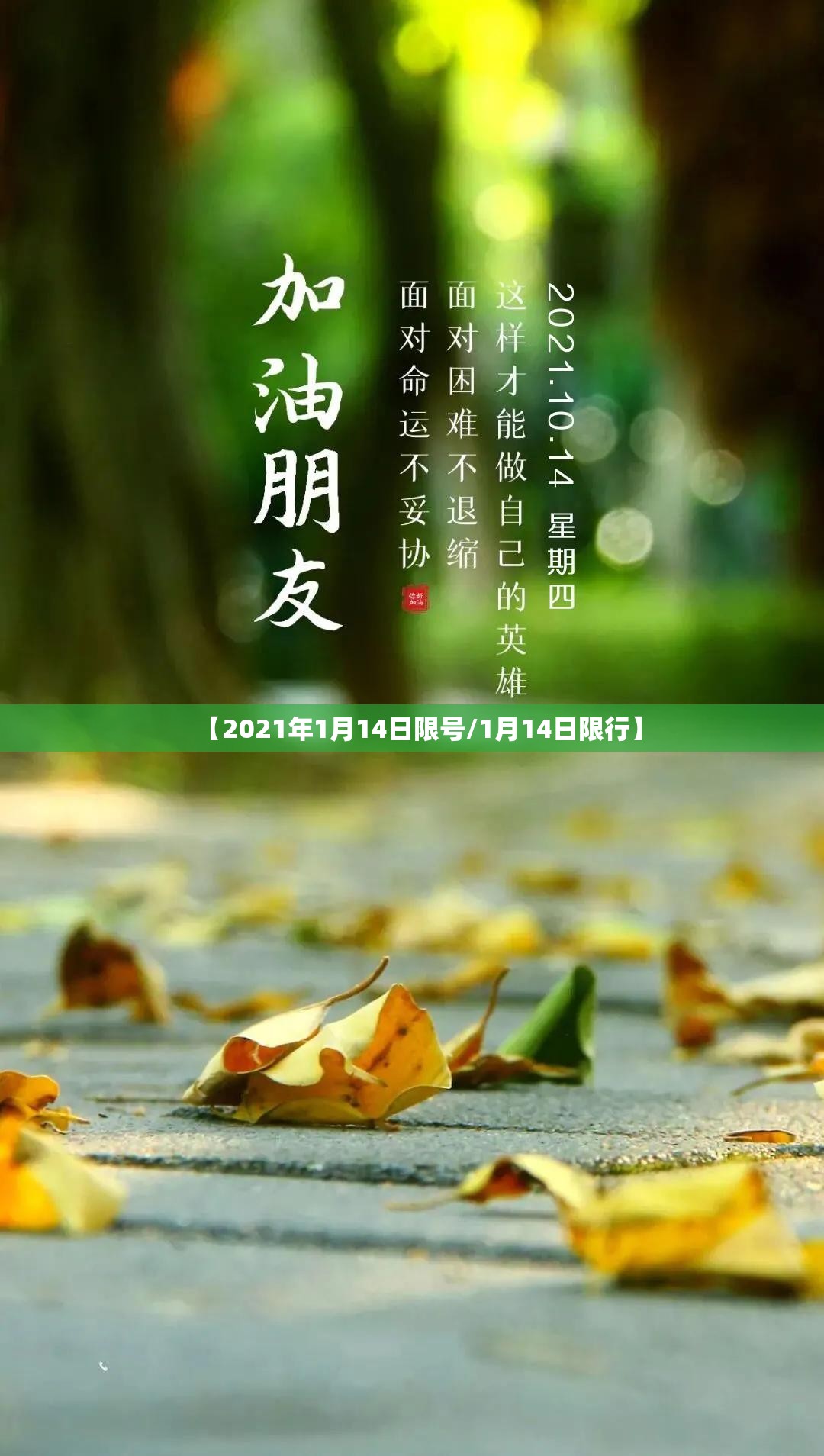 【2021年1月14日限号/1月14日限行】