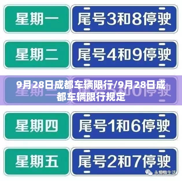 9月28日成都车辆限行/9月28日成都车辆限行规定
