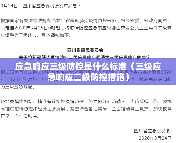 应急响应三级防控是什么标准（三级应急响应二级防控措施）