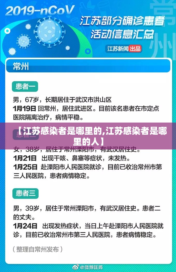 【江苏感染者是哪里的,江苏感染者是哪里的人】
