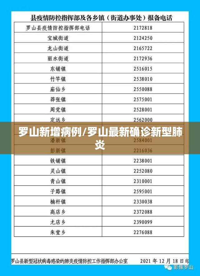 罗山新增病例/罗山最新确诊新型肺炎