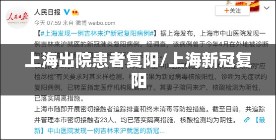 上海出院患者复阳/上海新冠复阳