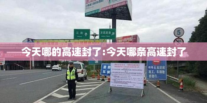 今天哪的高速封了:今天哪条高速封了