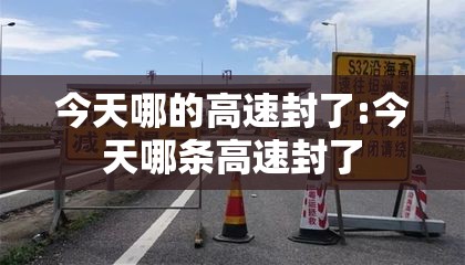 今天哪的高速封了:今天哪条高速封了