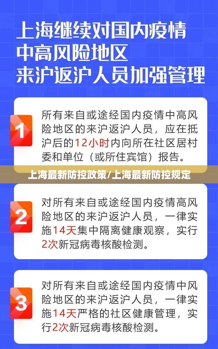 上海最新防控政策/上海最新防控规定