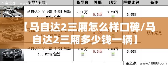 【马自达2三厢怎么样口碑/马自达2三厢多少钱一辆】