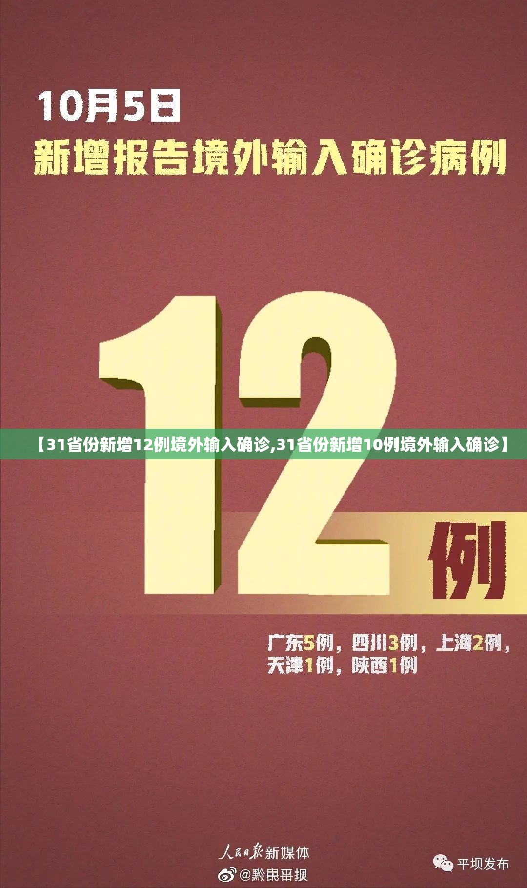 【31省份新增12例境外输入确诊,31省份新增10例境外输入确诊】