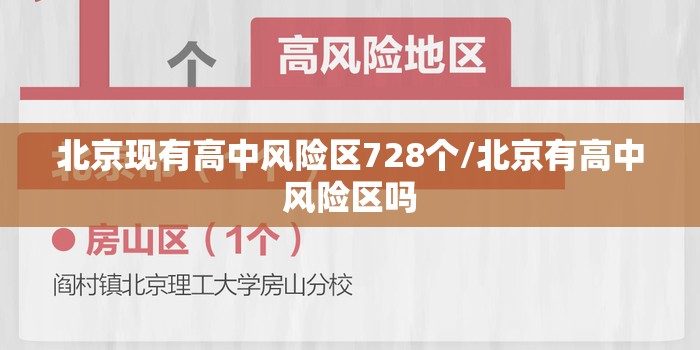 北京现有高中风险区728个/北京有高中风险区吗