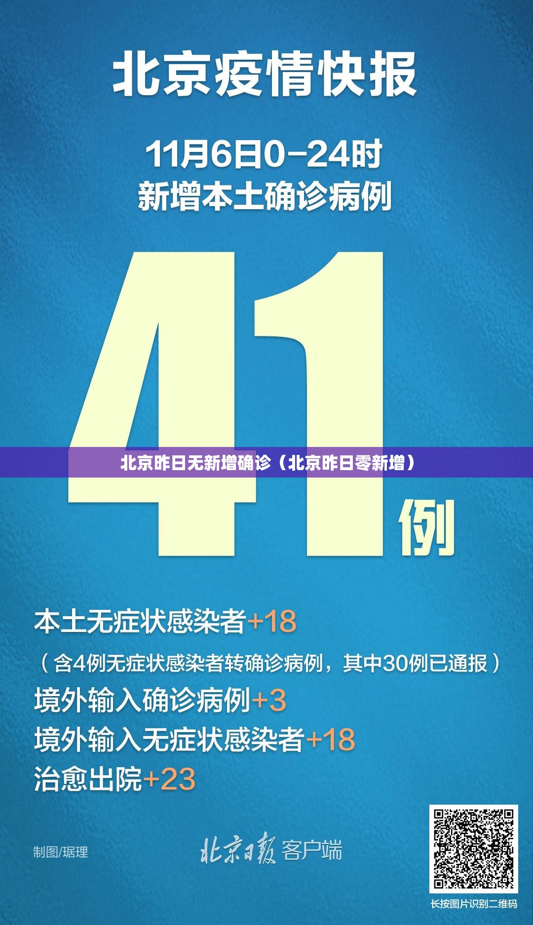北京昨日无新增确诊（北京昨日零新增）